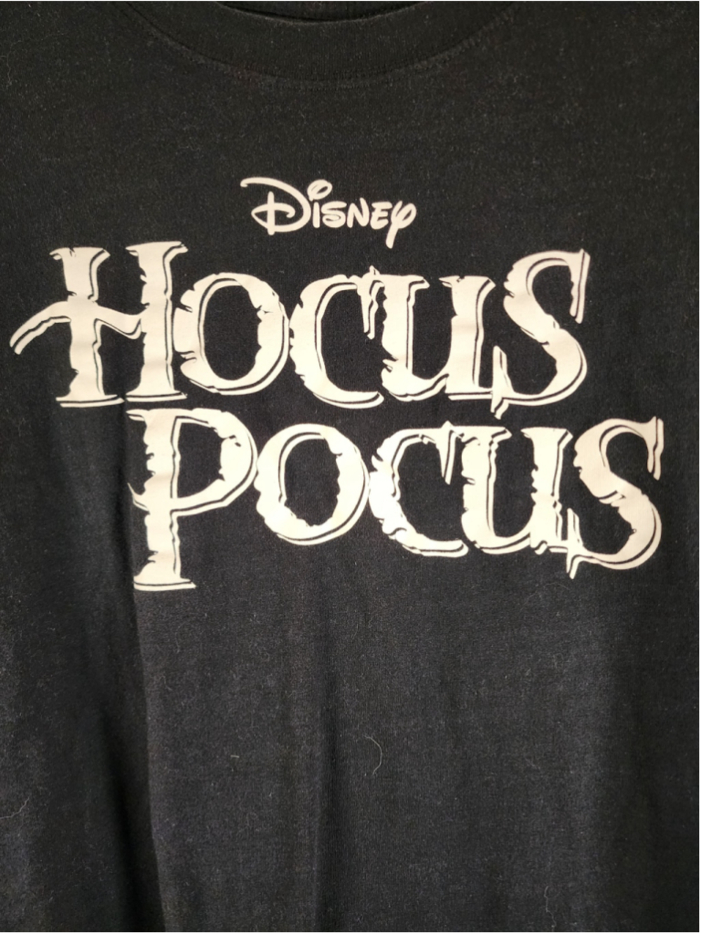 Disney Hocus Pocus Cropped Graphic Tee Black Size Large Sanderson Sisters‎